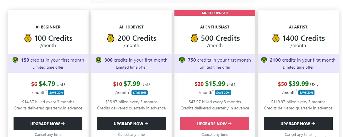 nightcafe-pricing