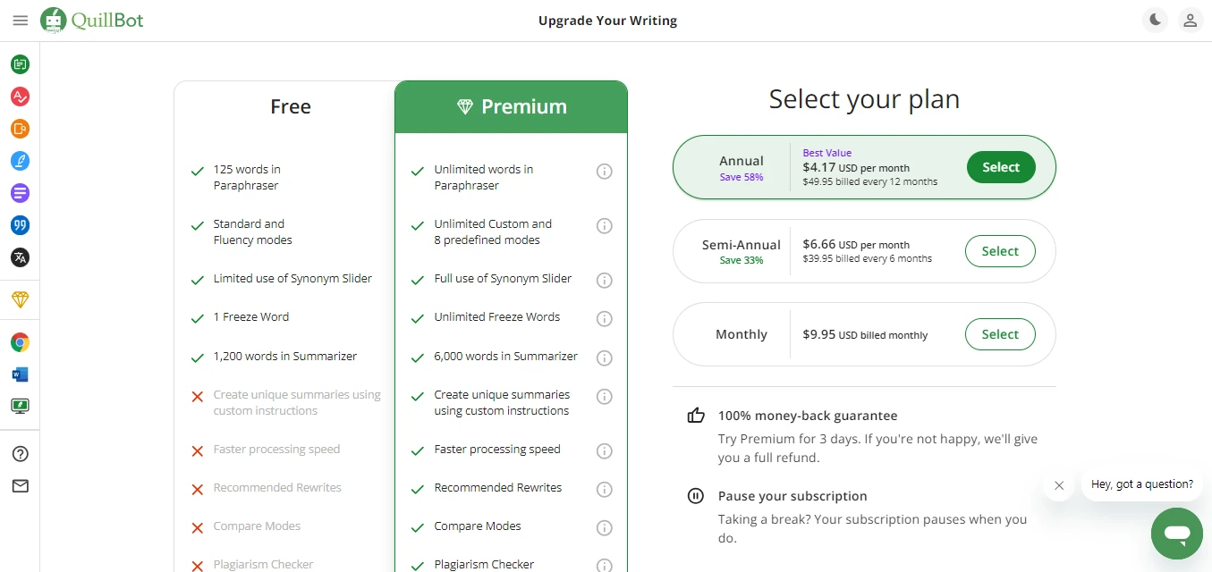 QuillBot-pricing