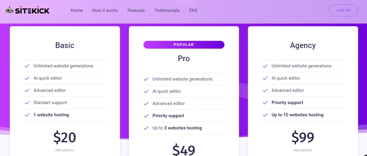 sitekick-pricing